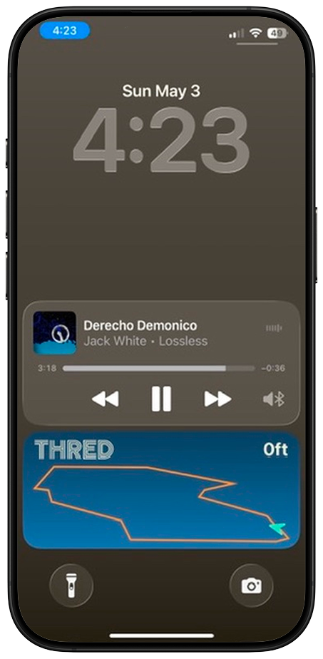 Live Activity on iOS Dynamic Island in Thred