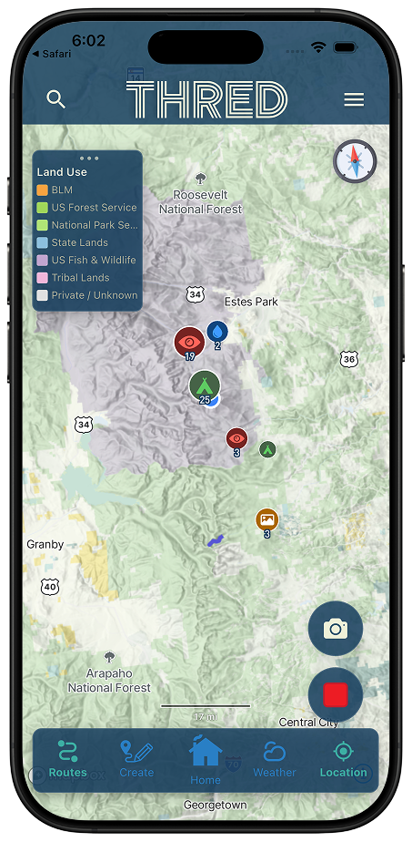 Avalanche forecast overlay