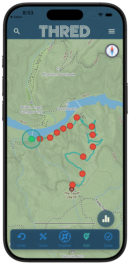 Custom route builder in Thred